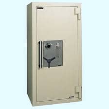 AMSEC CF4524 UL TL-30 High Security Burglary Protection Safe, Parchment Color with a 3 Point Handle. Closed Door. Dims: Exterior: 52"H x 31"W x 29 1/2"D Interior: 45"H x 24"W x 20"D.