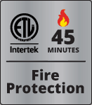 Intertek ETL 45 Minute Fire Protection Label for Fire Safes 