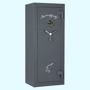 AMSEC SF 5924 60 Minute Fire Protection Gun Safe Charcoal Grey with Keypad Lock and Three Point Handle. Dims Exterior H59 x W24 x D18